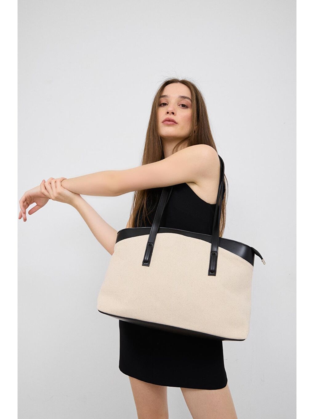 Citta Kanvas Tote Bag Siyah-1