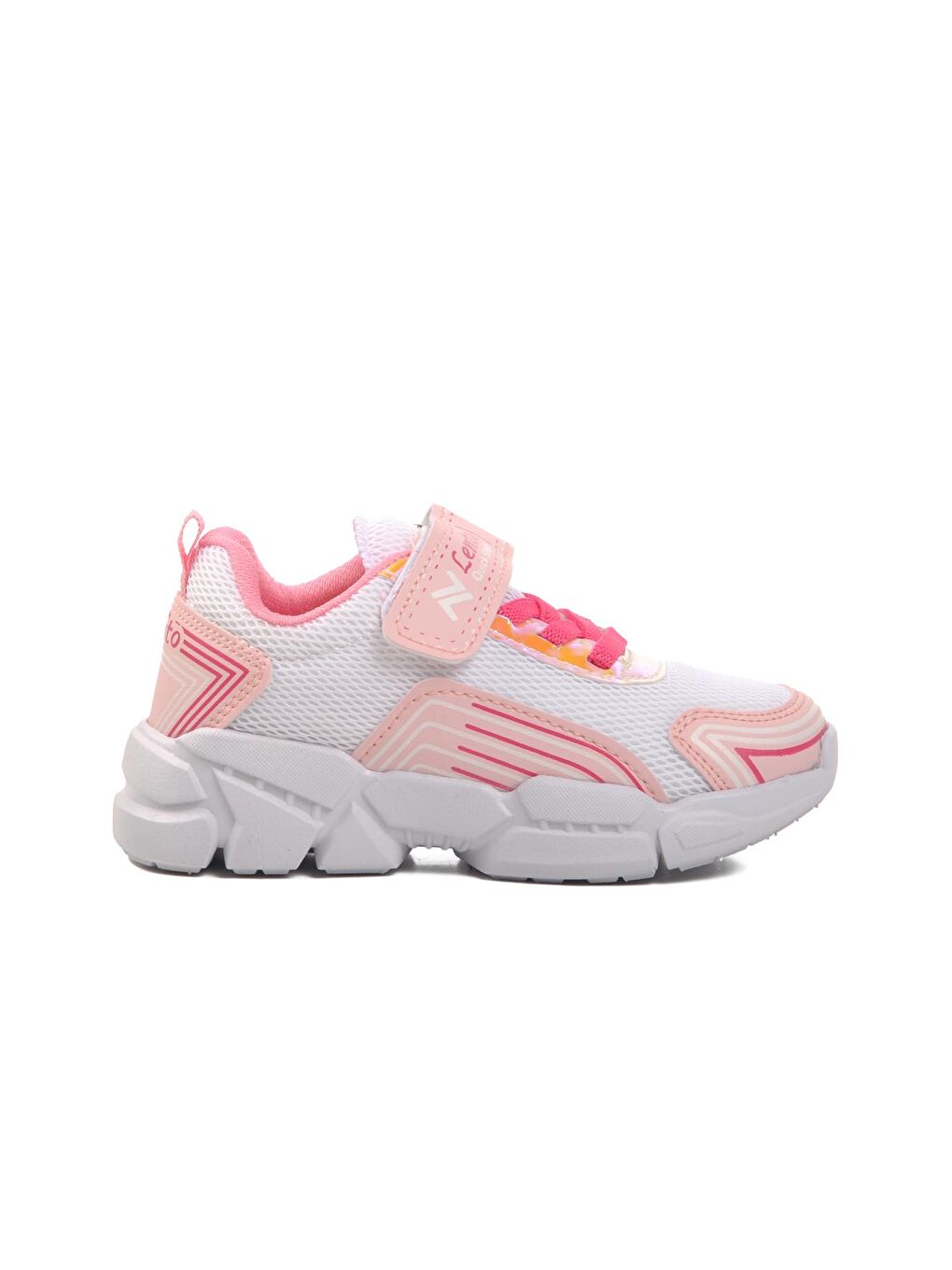 Ayakmod Beyaz-Pembe Cırtlı Unisex Çocuk Sneaker A-36-P