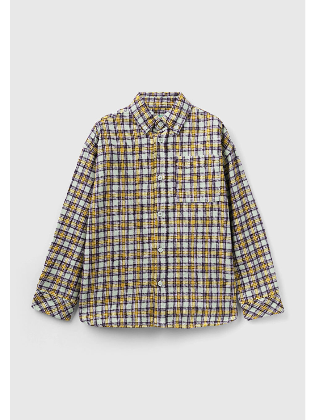 Erkek Çocuk Sarı Mix Ekoseli Gömlek