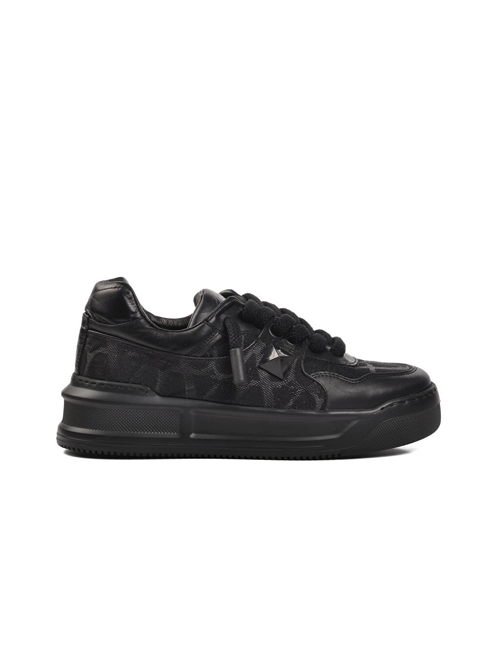 Siyah Hakiki Deri Erkek Sneaker Premium 1306