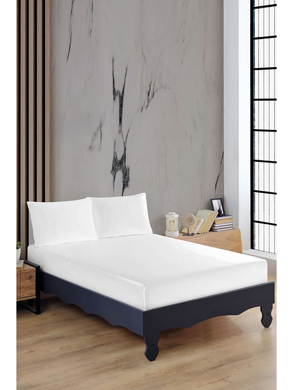 Ranforce %100 Pamuk Çarşaf Takımı Beyaz 100x200 cm