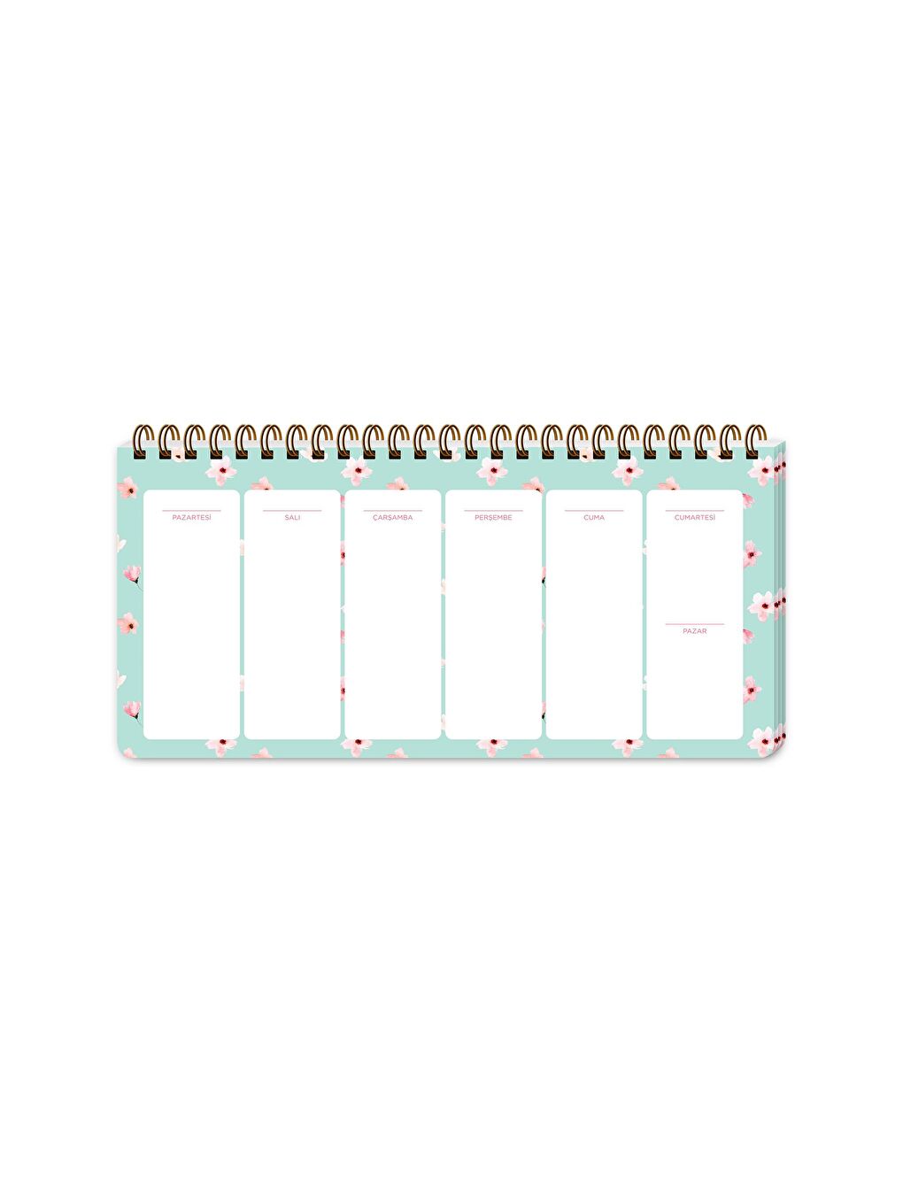 Keskin Color Yeşil 13x27 Haftalık Planner - Su Yeşili - 1