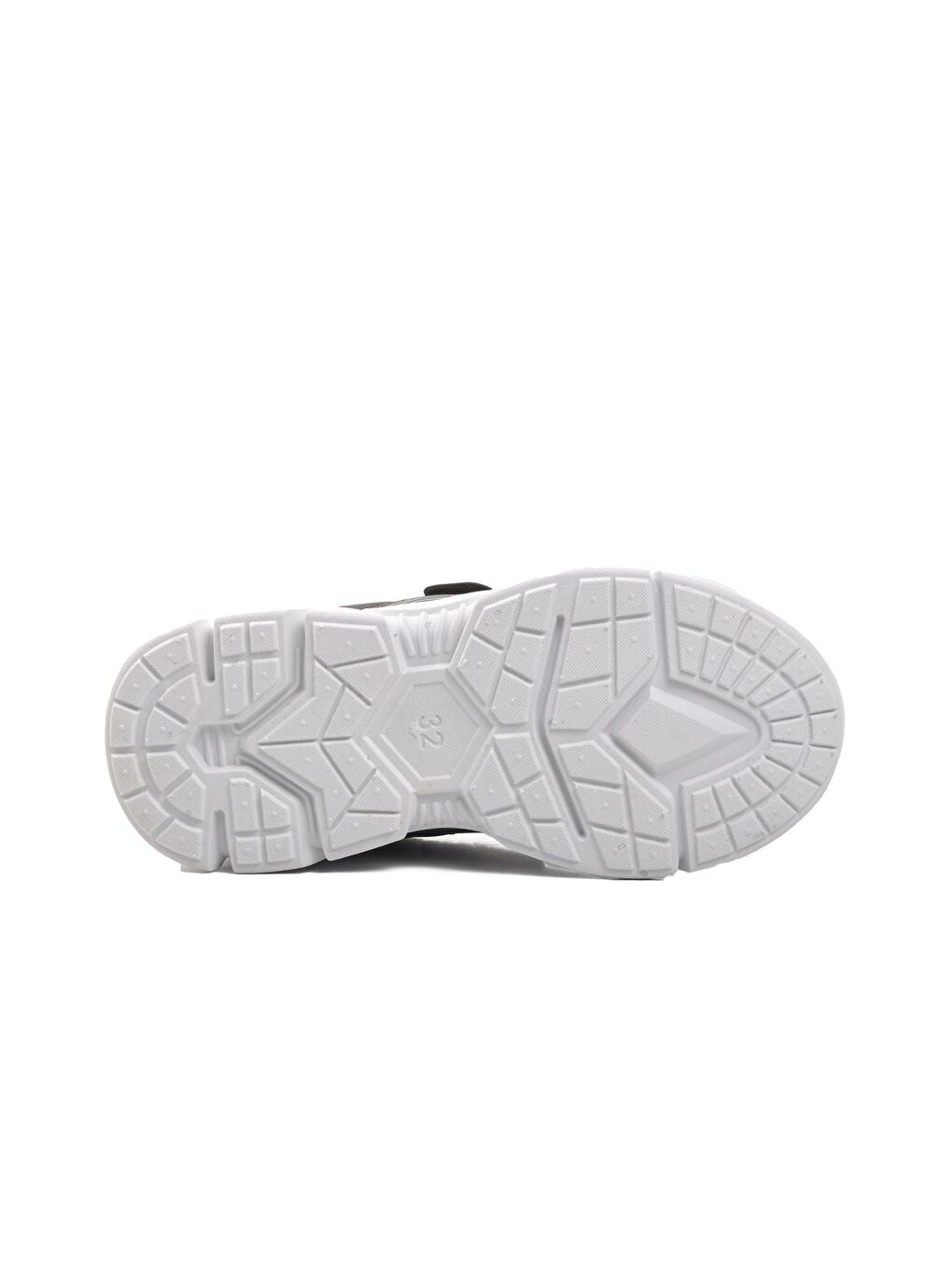 Gri Füme-Turuncu Cırtlı Unisex Çocuk Spor Ayakkabı A-36-F-4