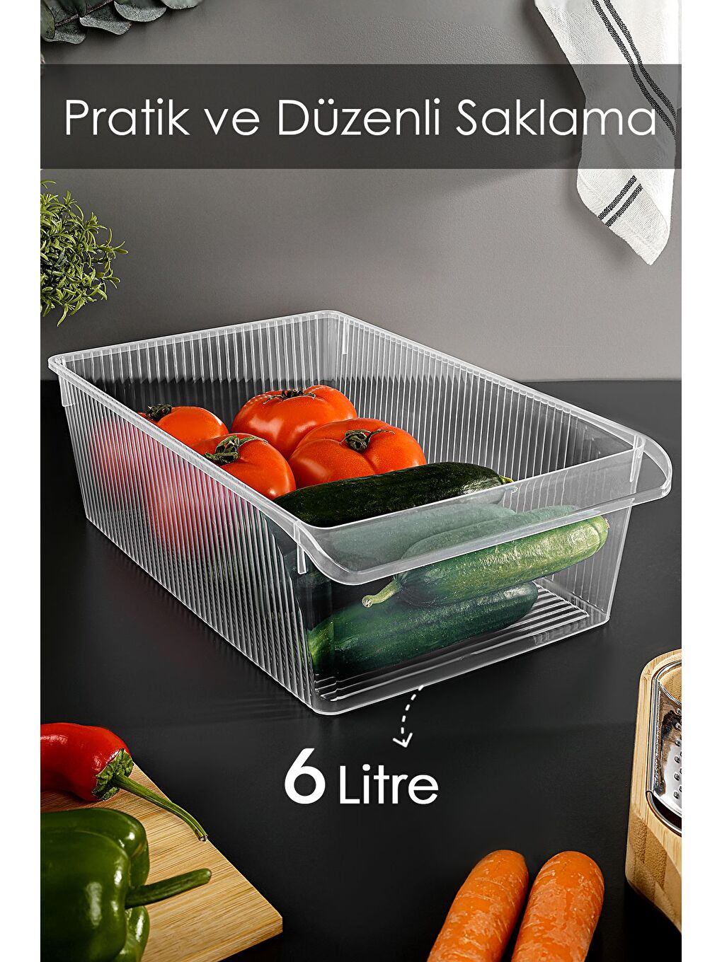 Renksiz 6 Adet Dolap İçi Buzdolabı Düzenleyici 6 Litre-1