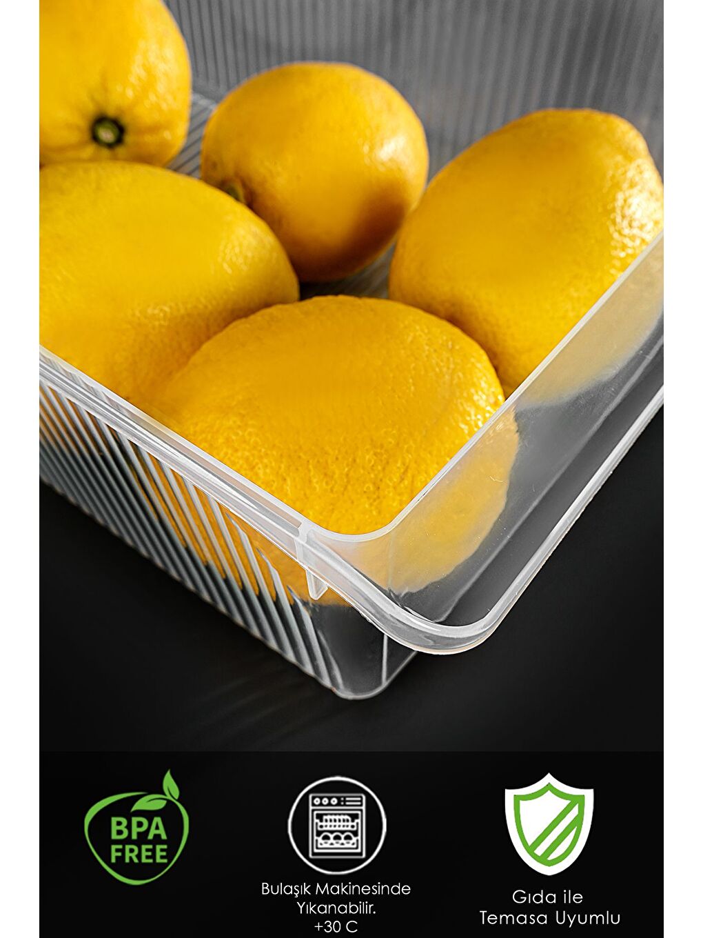 Renksiz 2 Adet Dolap İçi Buzdolabı Düzenleyici 6 Litre-3