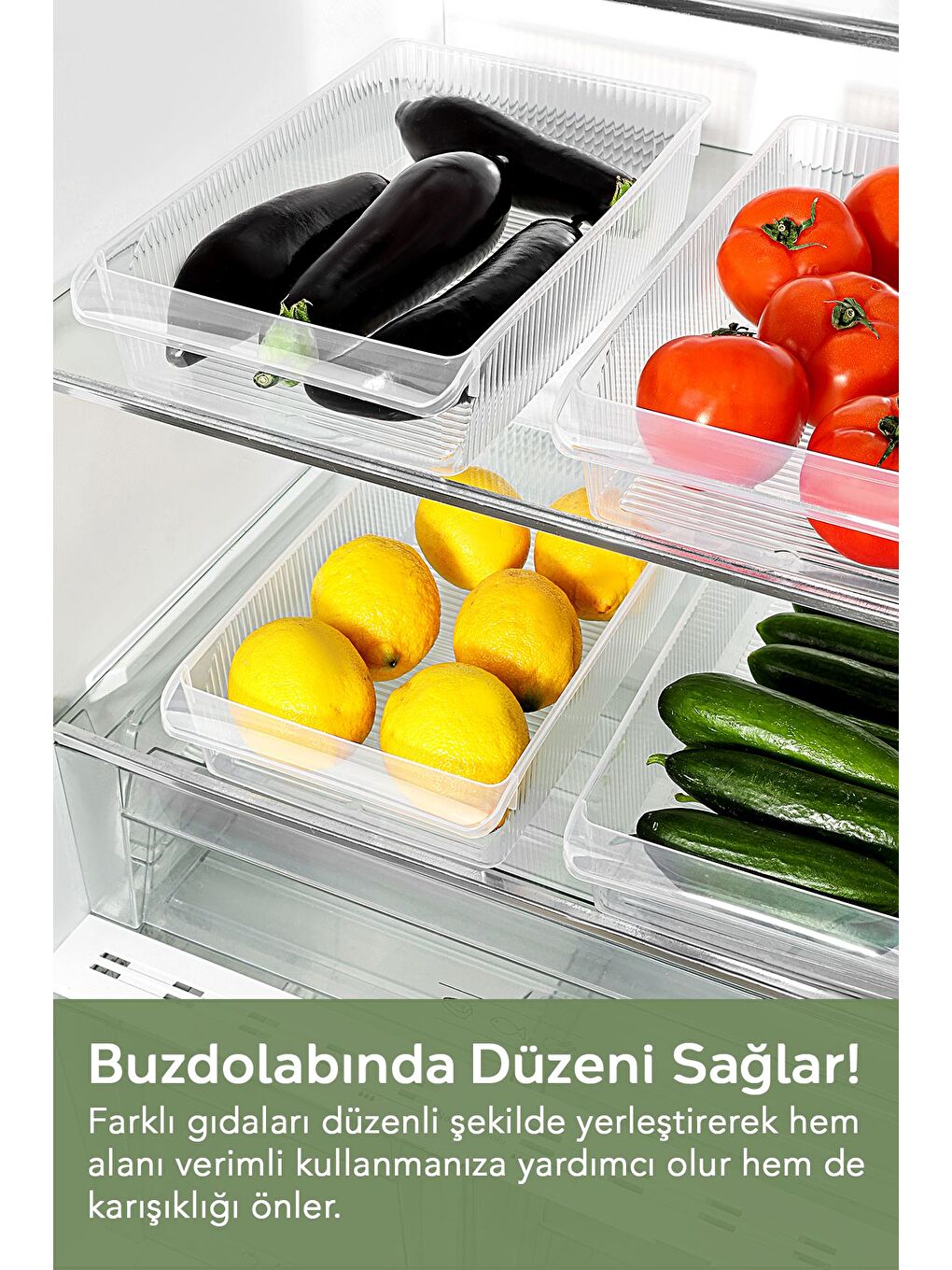 Renksiz 2 Adet Dolap İçi Buzdolabı Düzenleyici 4 Litre-4