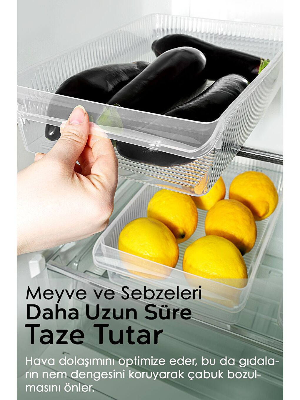 Renksiz 3 Adet Dolap İçi Buzdolabı Düzenleyici 4 Litre-2