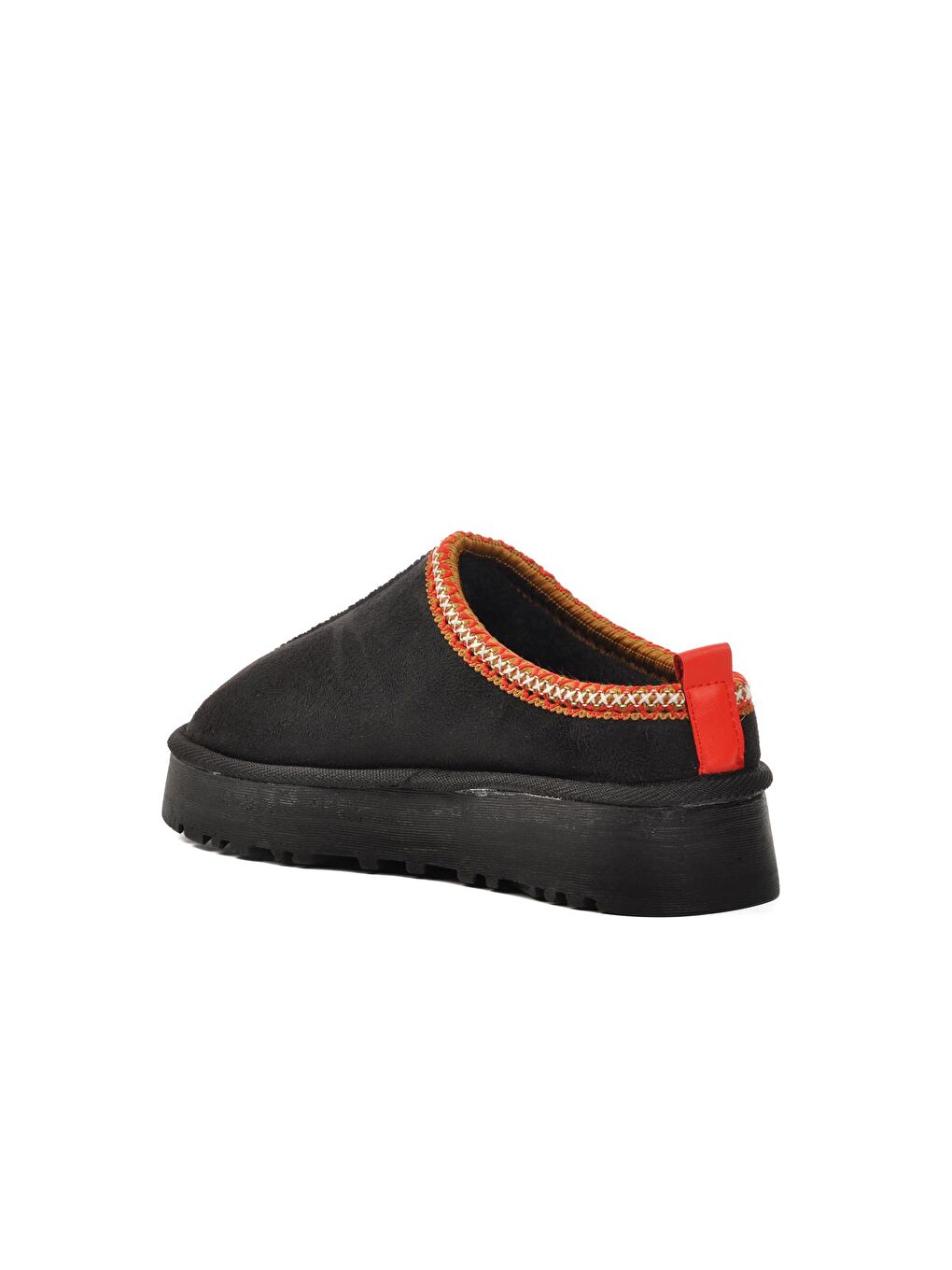 Siyah İçi Kürklü Önü Kapalı Kadın Terlik K11Y01-3