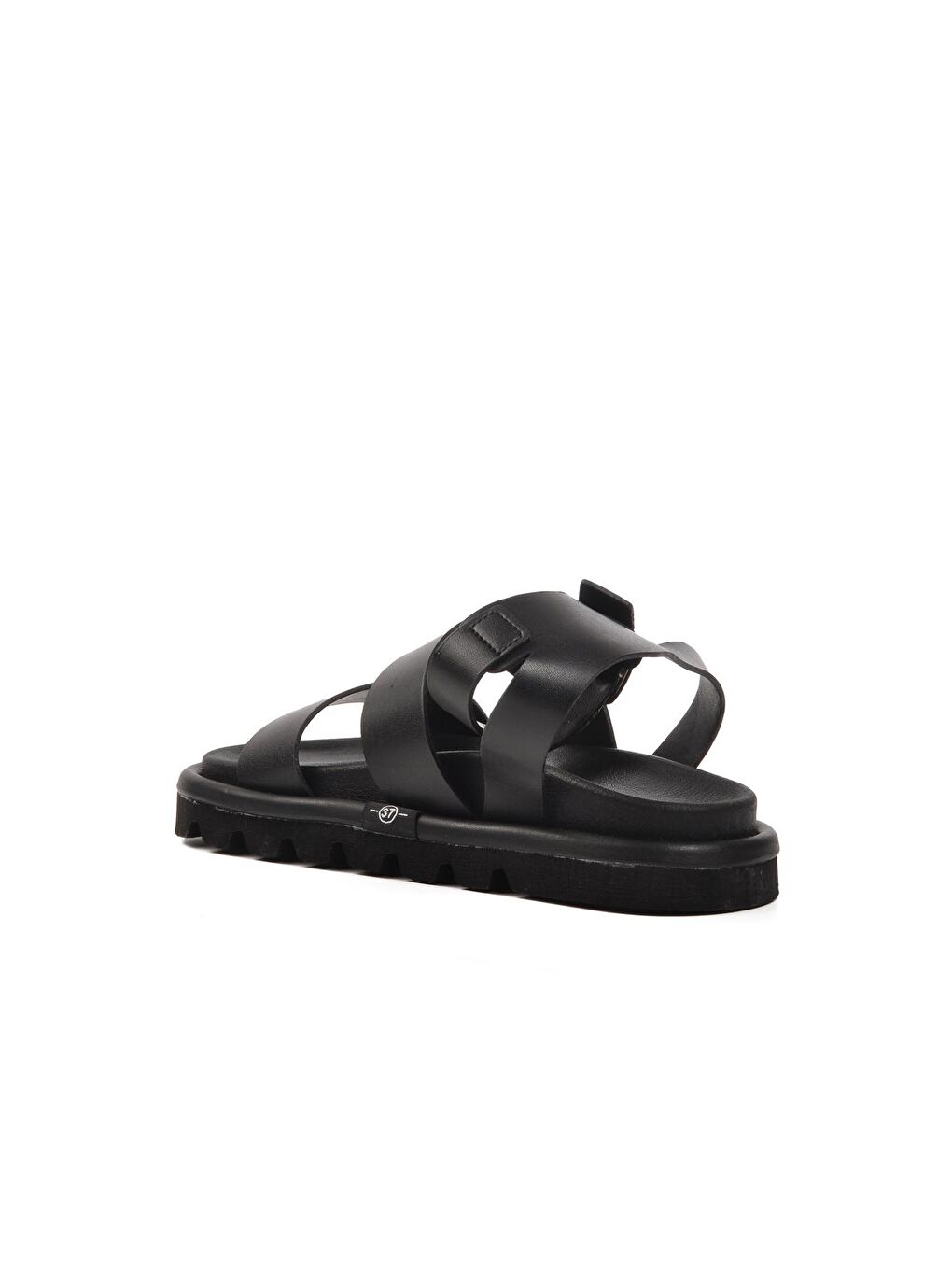 Siyah Bilekten Kemerli Kadın Sandalet 158-3