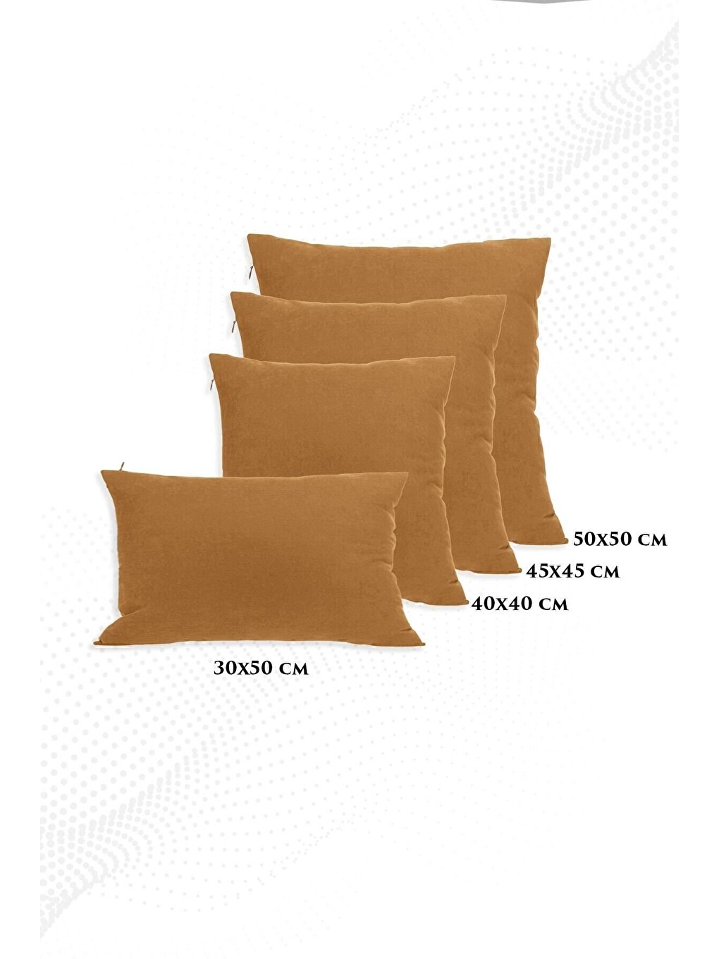 Sarı Panoroma Süet Dokulu Düz Punch (panç) İçin Uygun Hardal 50x50 Dekoratif Kırlent Kılıfı-5