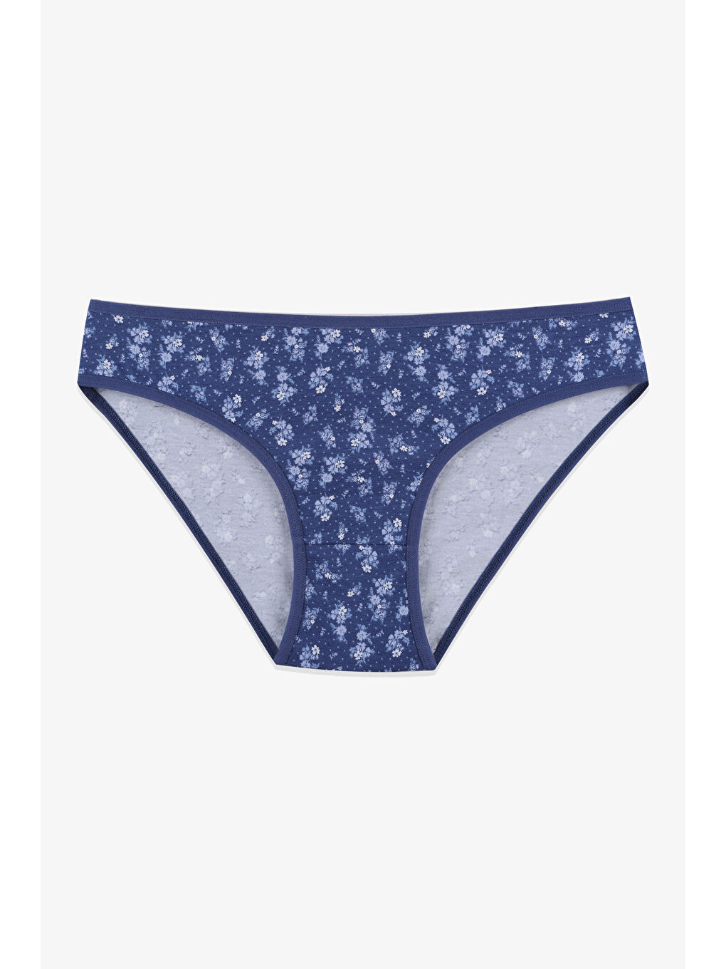 Lacivert Kadın 5 li Desenli Pamuklu Elastanlı Külot-1