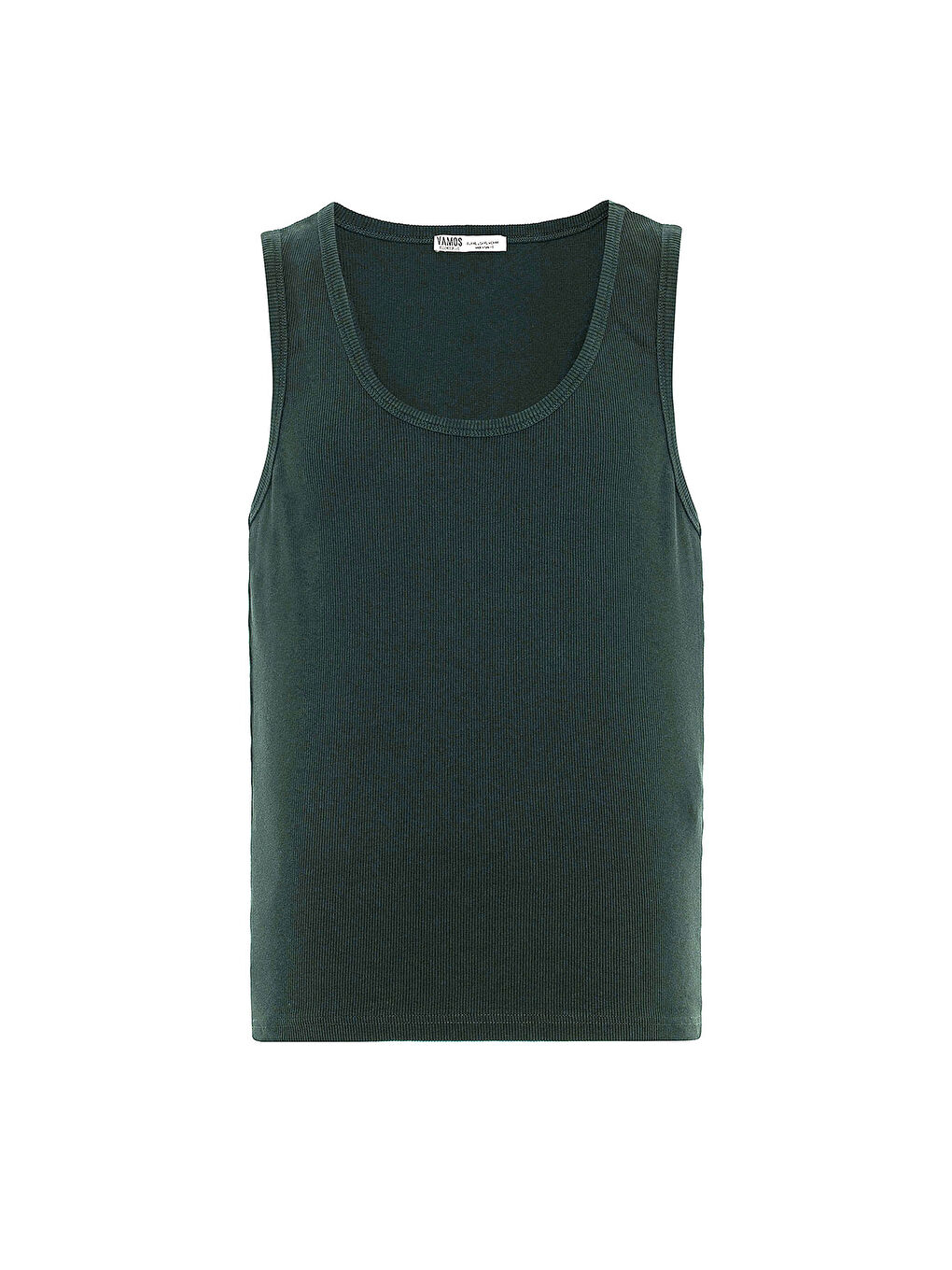 VAMOSCLO Yeşil Basıc Tank Top Kaşkorse Atlet Nefti