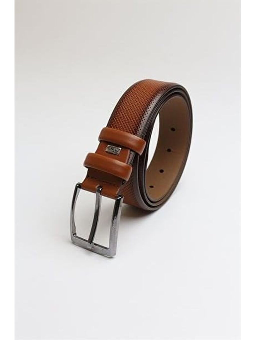 Kahverengi Taba Dikişli Tokalı 3,5 Cm Kemer 1046230202