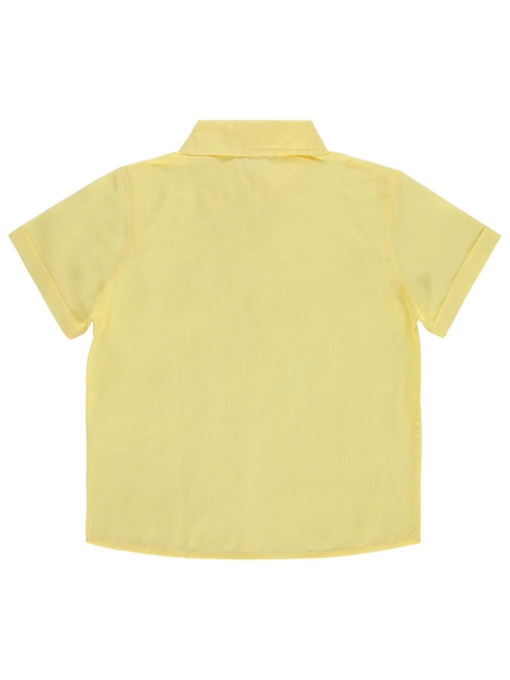 Boys Basic Kısa Kol 6-9 Yaş Gömlek - Sarı-1