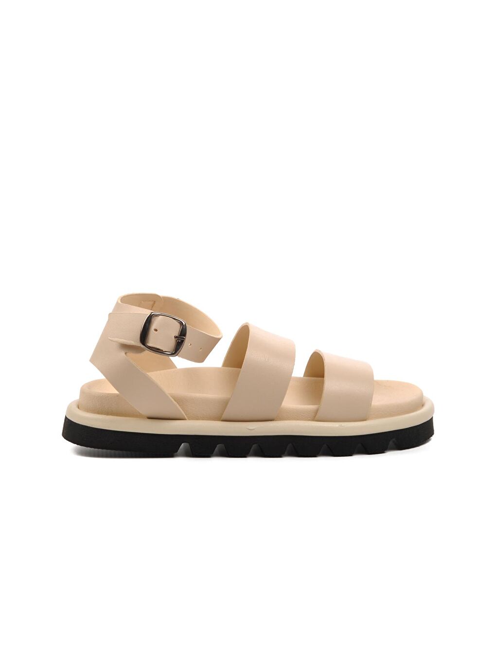 Bej Bilekten Kemerli Kadın Sandalet 158