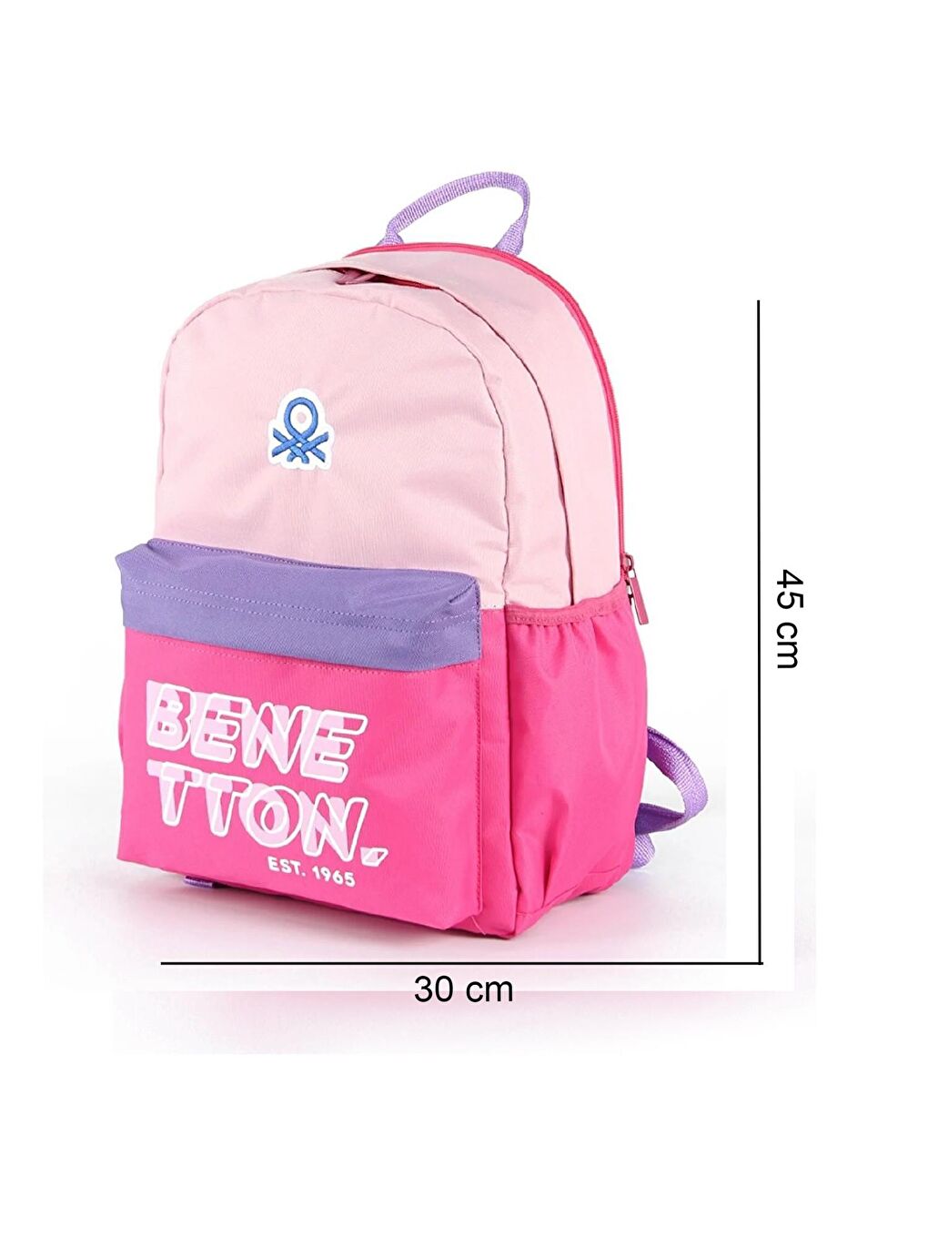 United Colors Of Benetton Pembe Okul Sırt Çantası 3 Bölmeli Pembe 03843 - 1