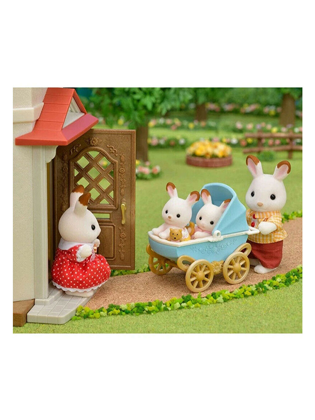 Sylvanian Families Renksiz Çikolata Kulaklı İkiz Tavşan Bebek 5432 - 1