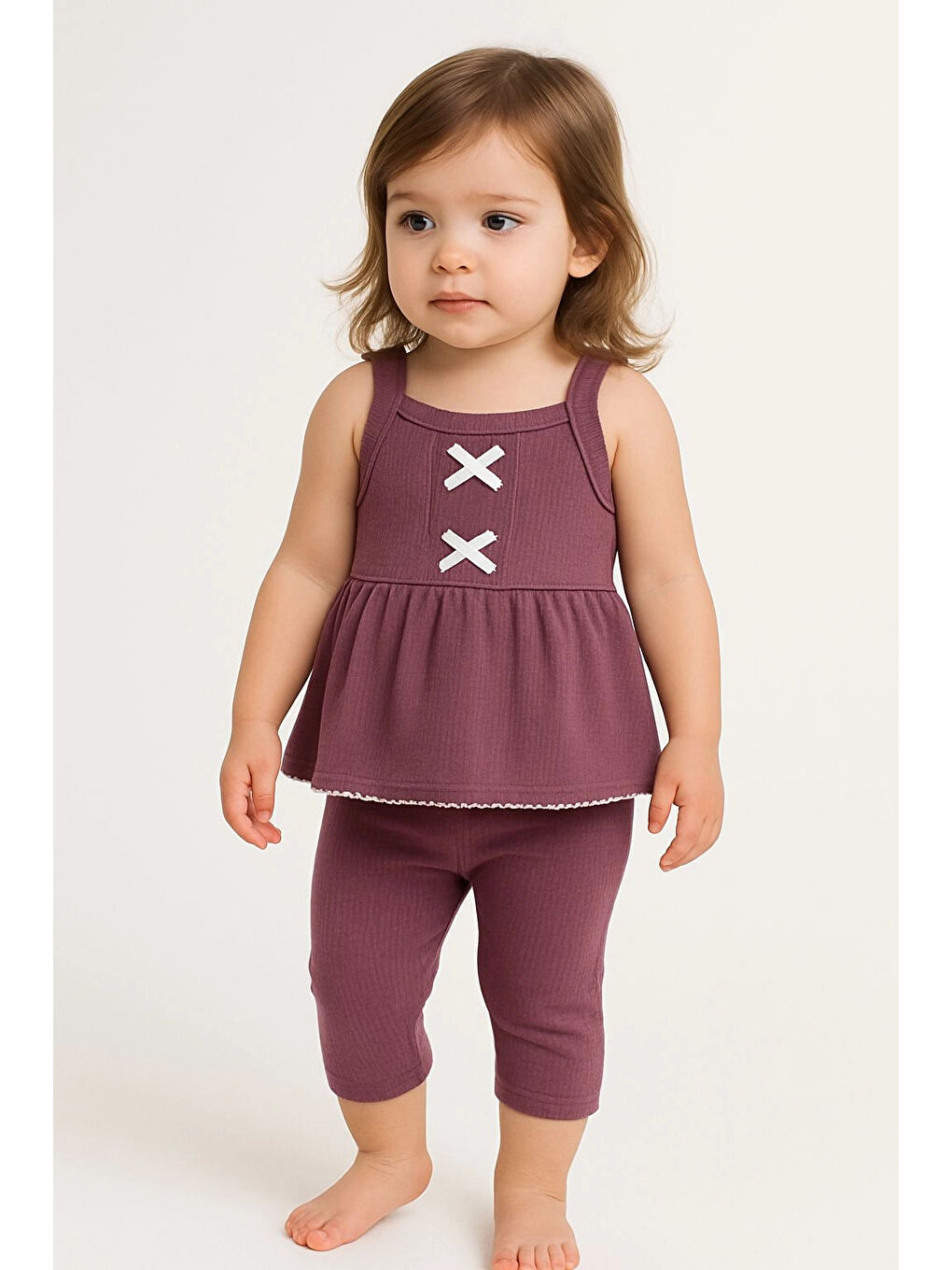 Mor Fiyonklu Kız BebekTakım 50351