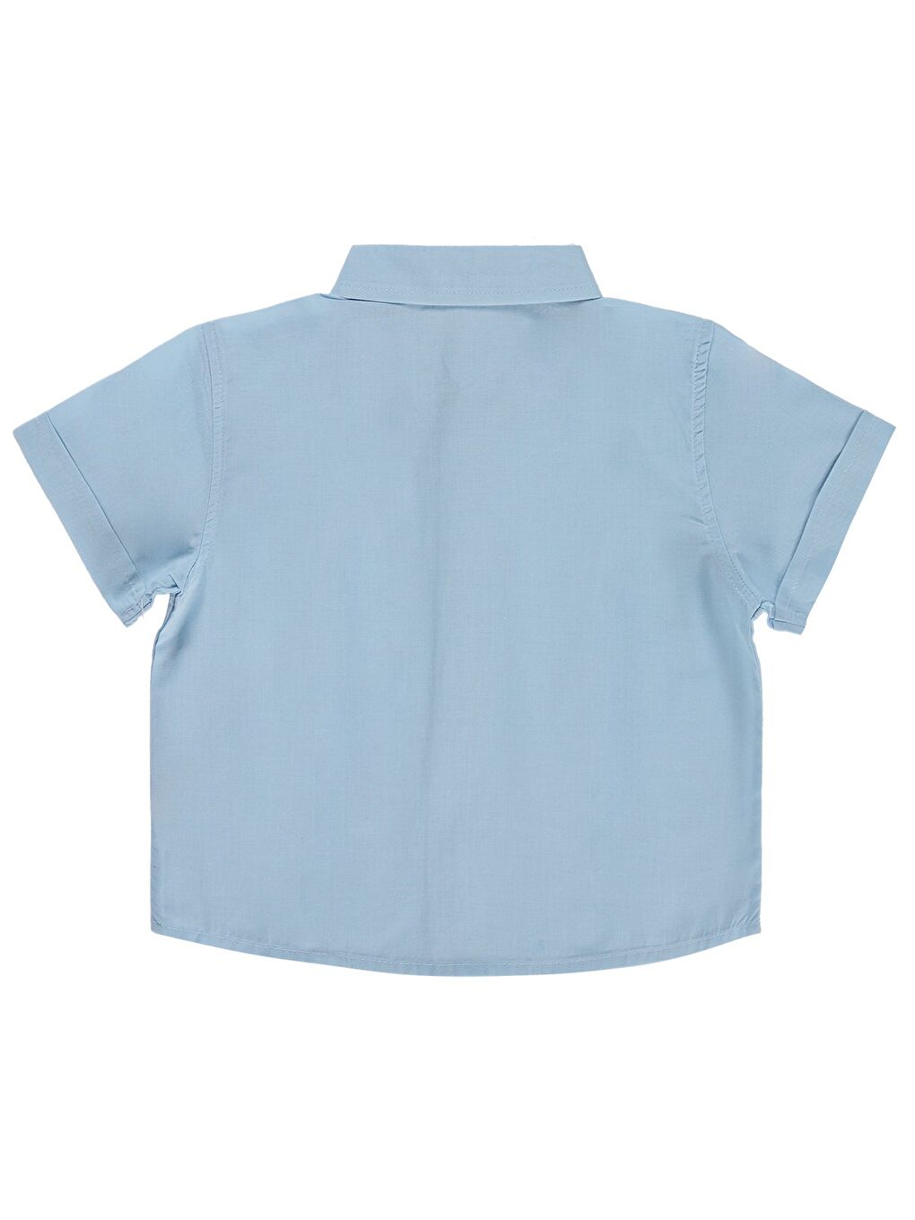 Boys Basic Kısa Kol 2-5 Yaş Gömlek - Mavi-1