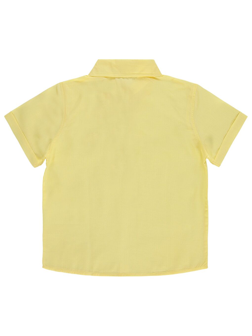 Boys Basic Kısa Kol 10-13 Yaş Gömlek - Sarı-1