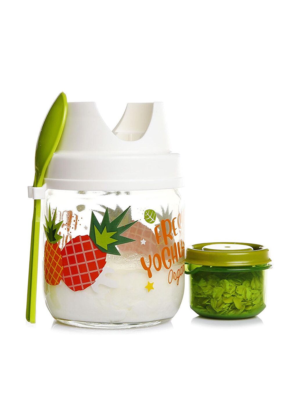 baby plus Karışık Desenli Meyve-Salata-Yoğurt Bebek Saklama Kavanozu 425 ml - 2