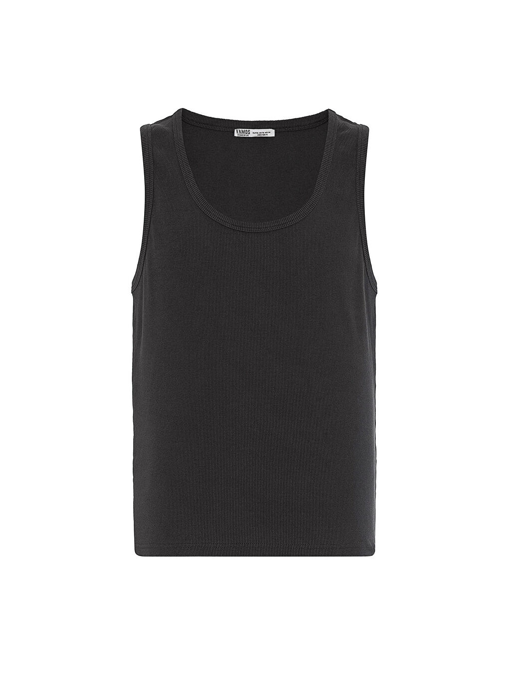 VAMOSCLO Antrasit Basıc Tank Top Kaşkorse Atlet Antrasit