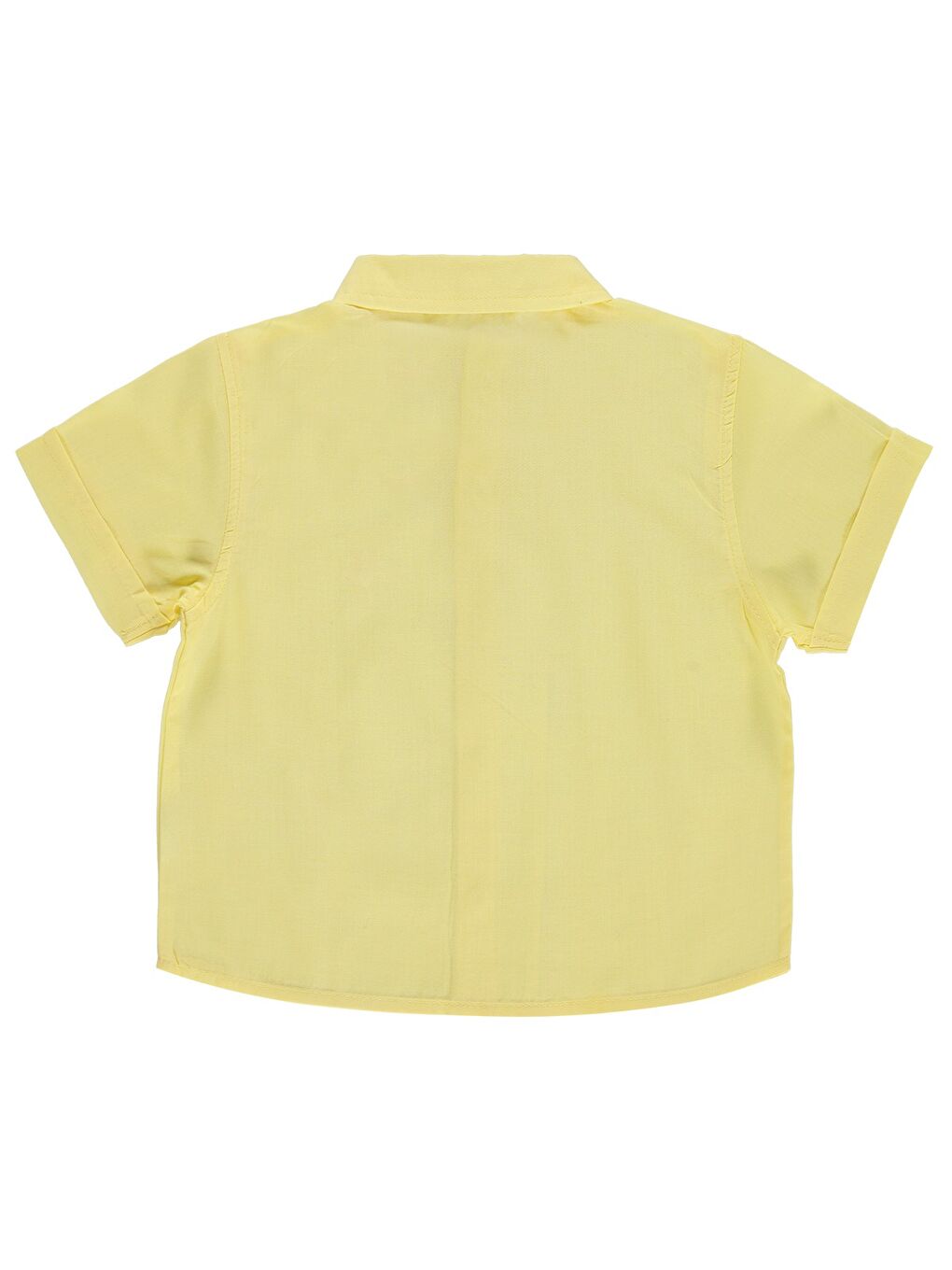 Boys Basic Kısa Kol 2-5 Yaş Gömlek - Sarı-1