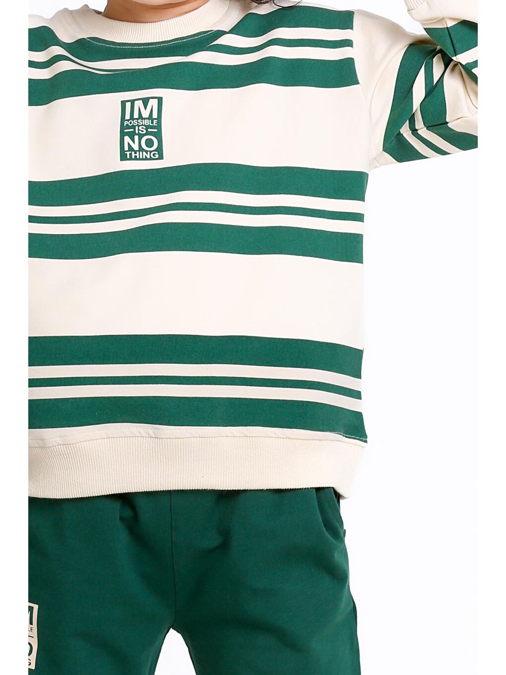 Erkek Çocuk Yeşil Im Possible Is No Thing Baskı 5-9 Yaş Takım - 23306-3-3