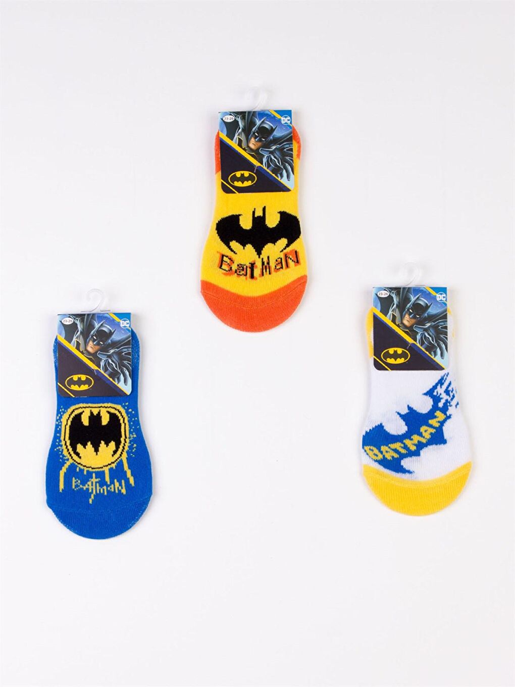 Supermino Mavi Batman Lisanslı 3 Çift Çocuk Sneakers Çorap 19817 - 1