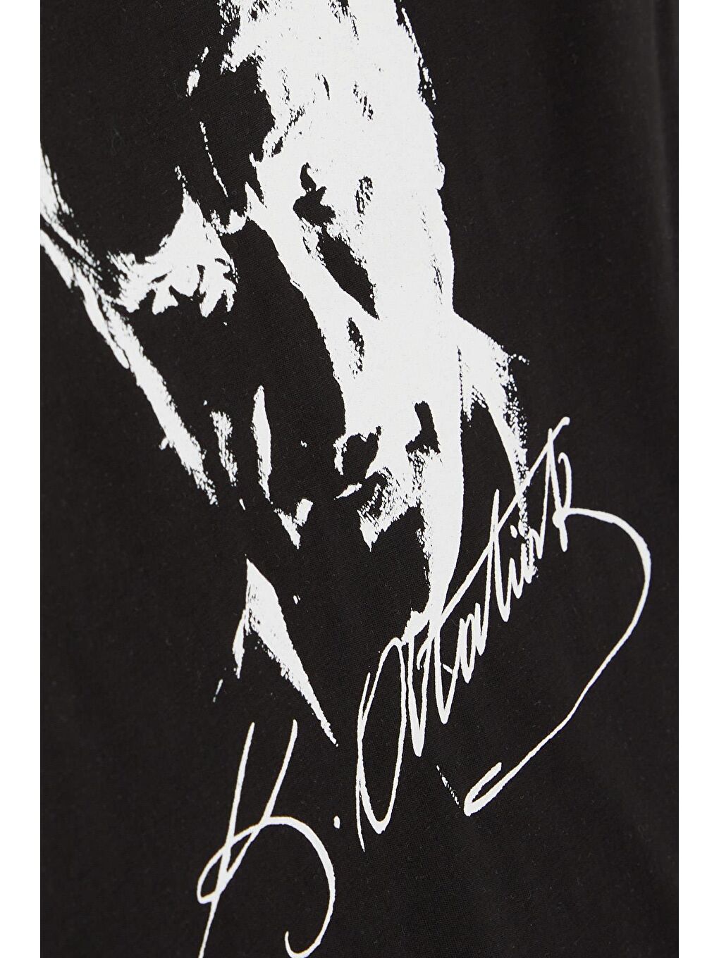 Atatürk Baskılı Çocuk Uzun Kollu Tişört Siyah  (5-14 Yaş)-5