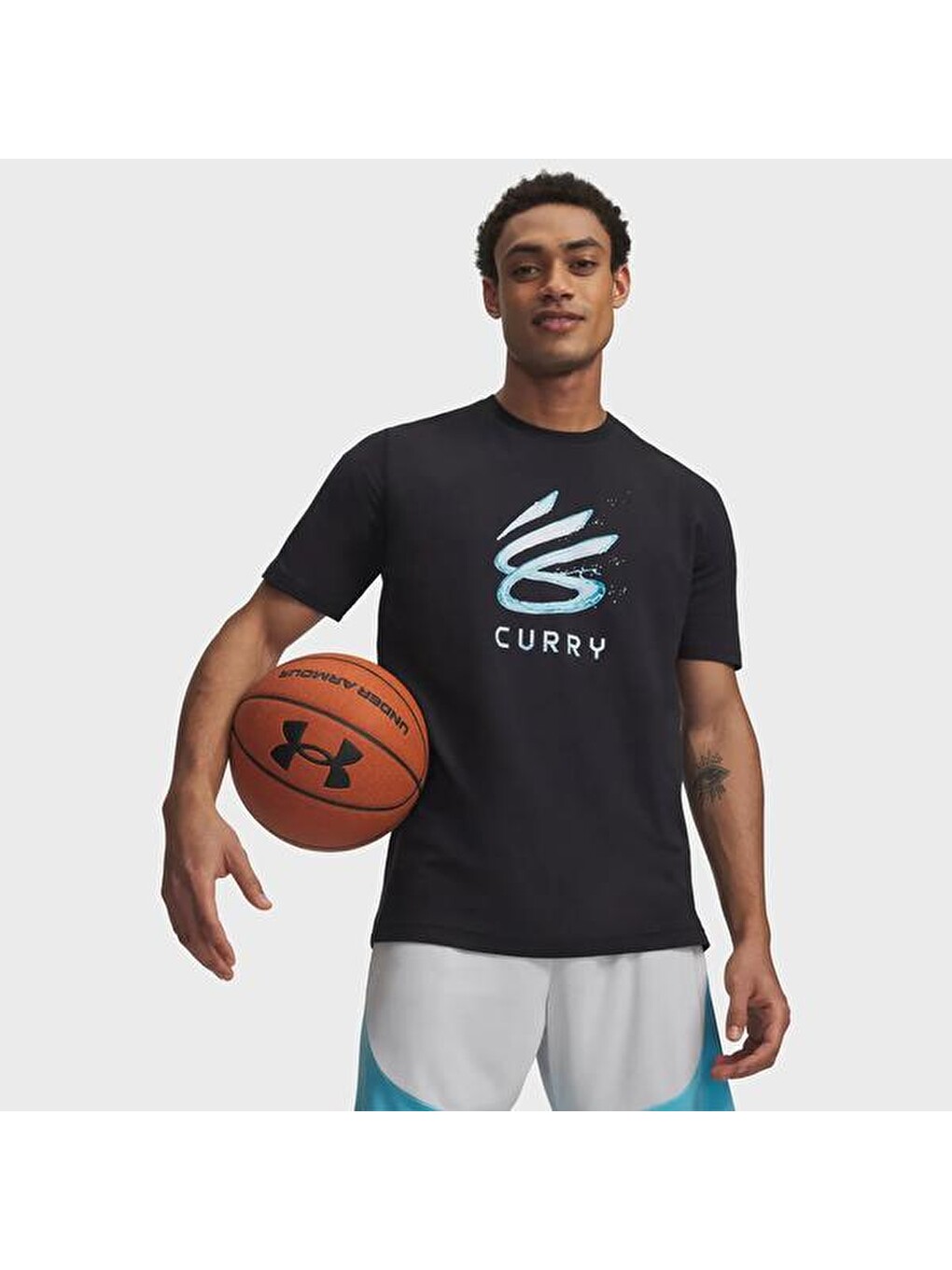 Curry Splash Wordmark Erkek Siyah Tişört