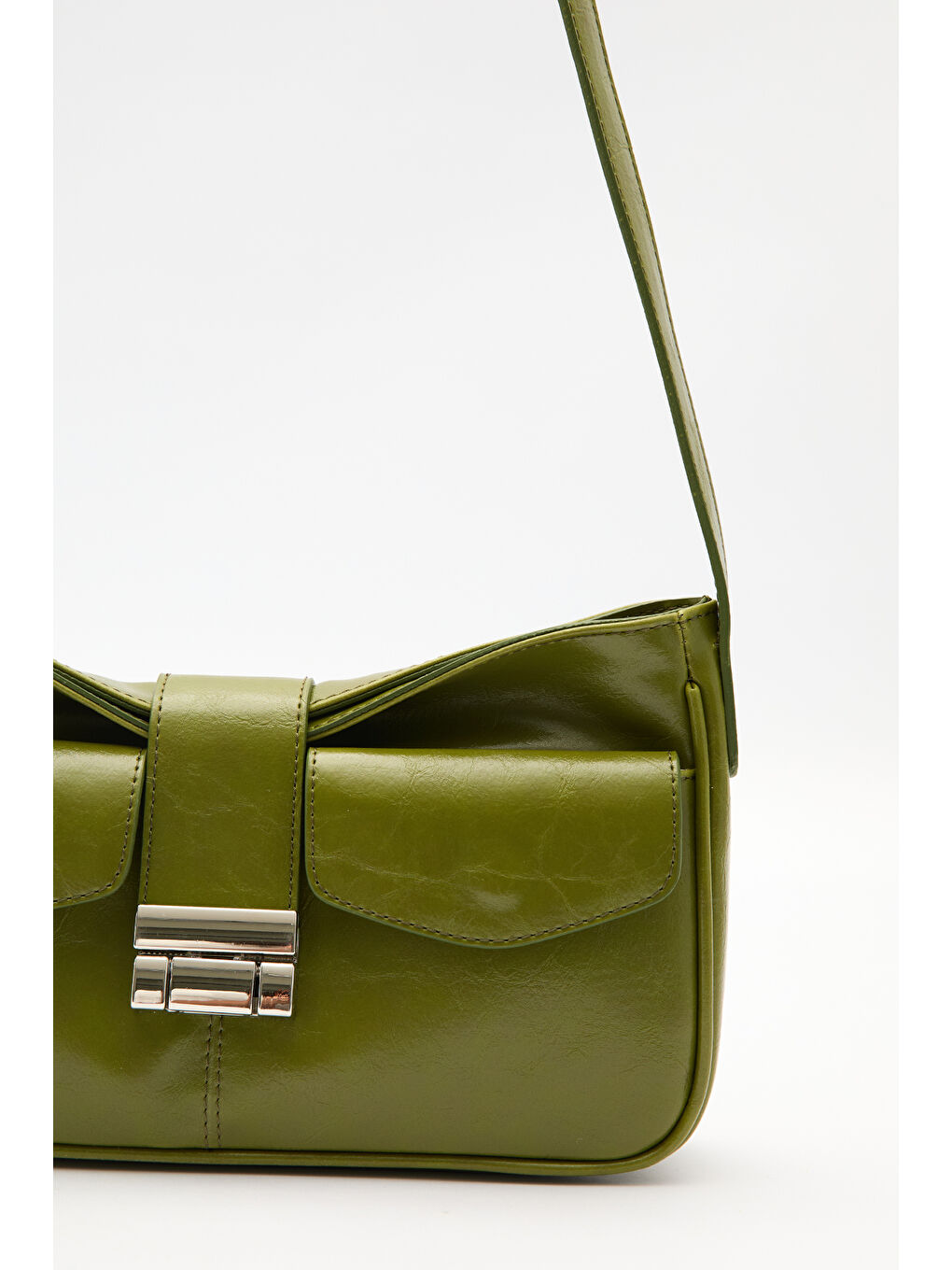 Hondae Tokalı Çanta Yeşil-1