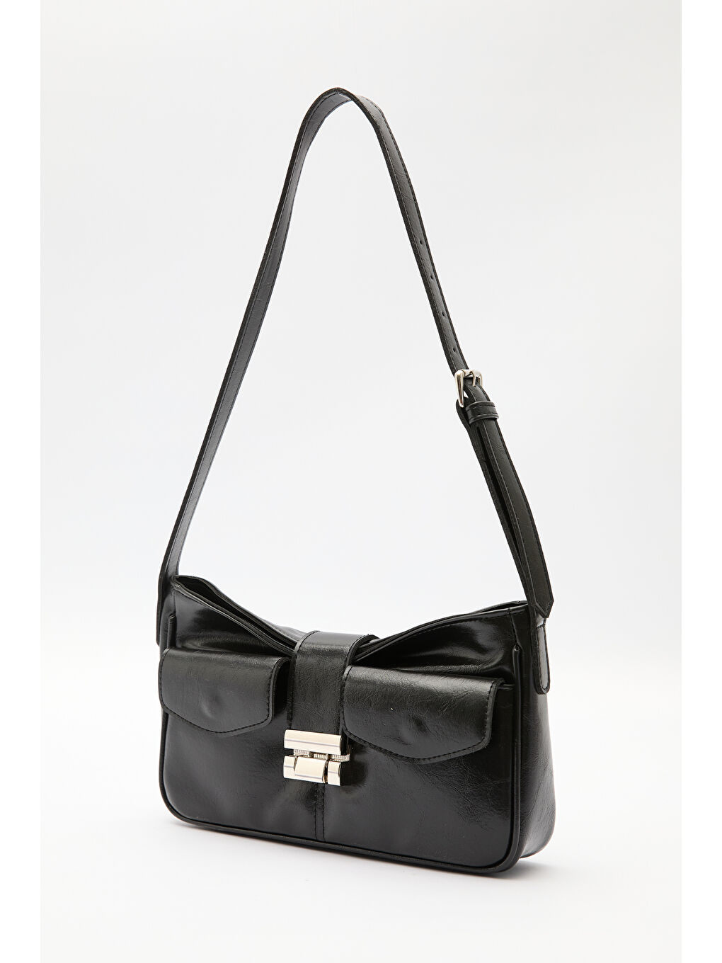 Hondae Tokalı Çanta Siyah-2