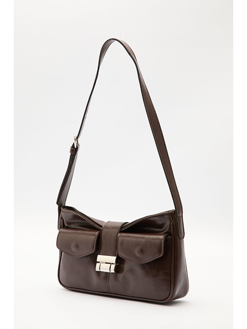 Kahverengi Hondae Tokalı Çanta Acı Kahve-2