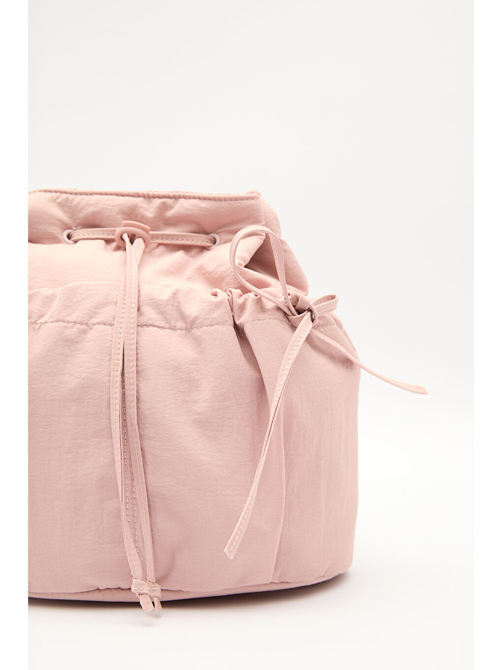 Büzgü Detaylı Sırt Çantası Pembe-3