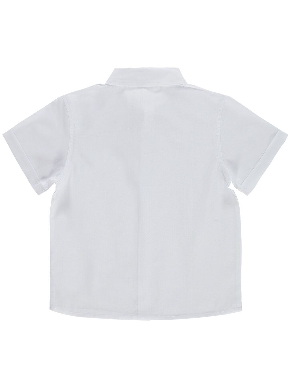 Boys Basic Kısa Kol 10-13 Yaş Gömlek - Beyaz-1