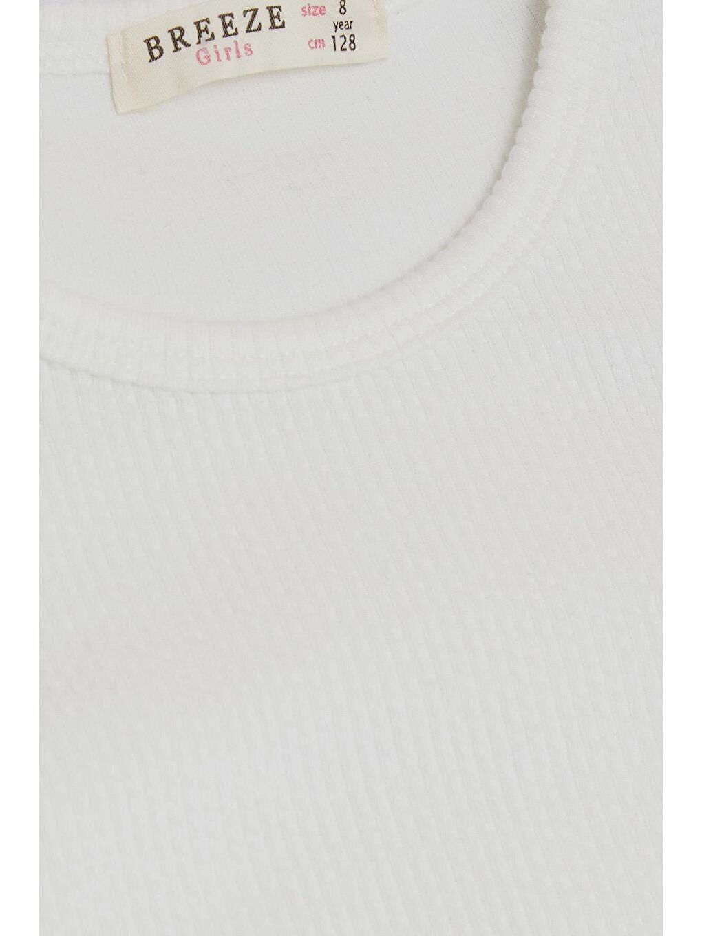 Kız Çocuk Crop Uzun Kollu Tişört Fiyonklu Ekru (10-14 Yaş)-2