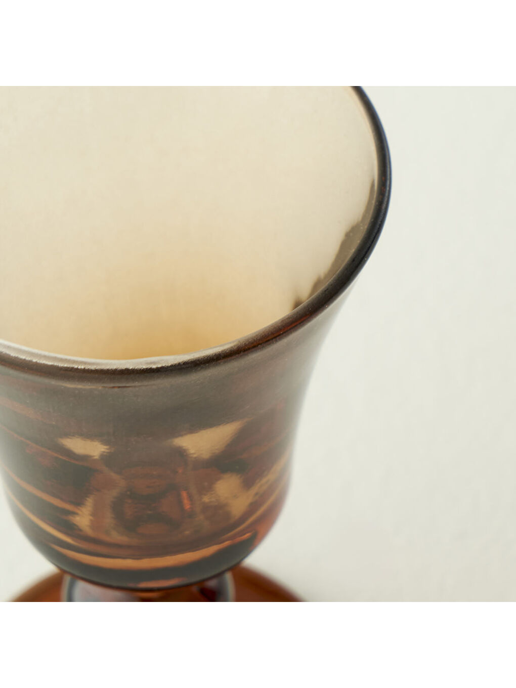 Turuncu Colored 6'lı Ayaklı Kahve Yanı Su Bardağı Amber (47 cc)-1