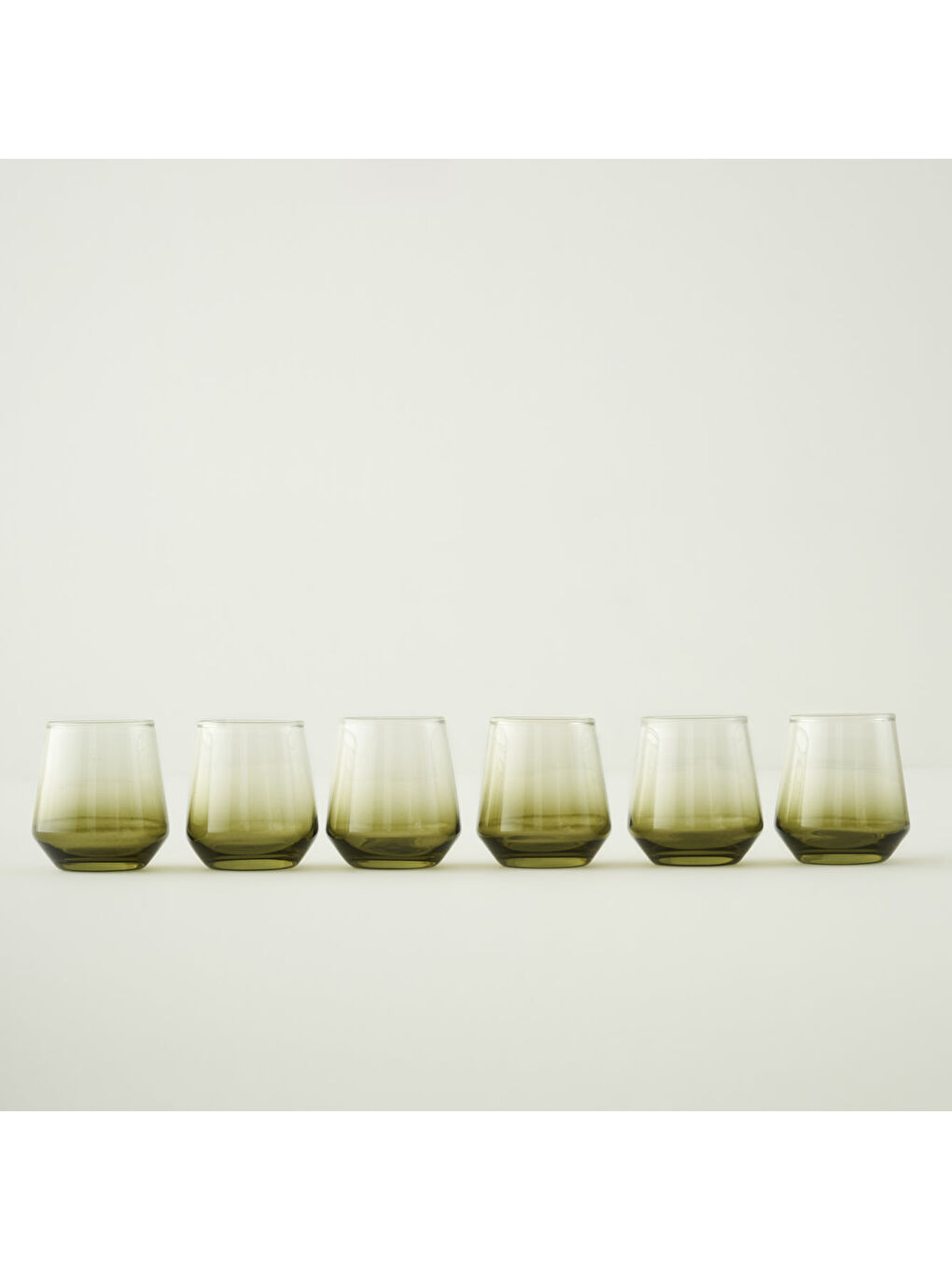 Colored 6'lı Kahve Yanı Su Bardağı Yeşil (115 cc)