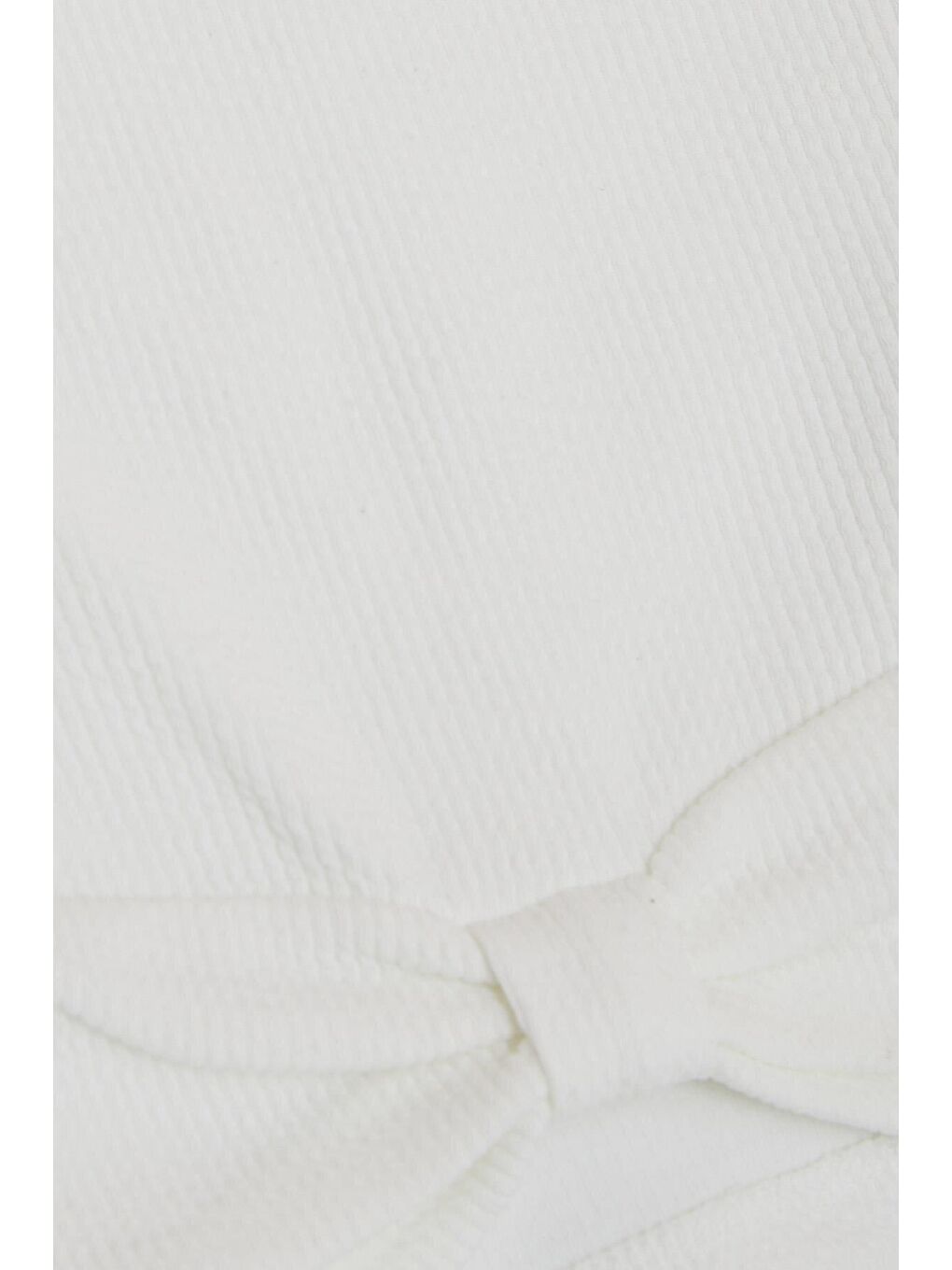 Kız Çocuk Crop Uzun Kollu Tişört Fiyonklu Ekru (10-14 Yaş)-3