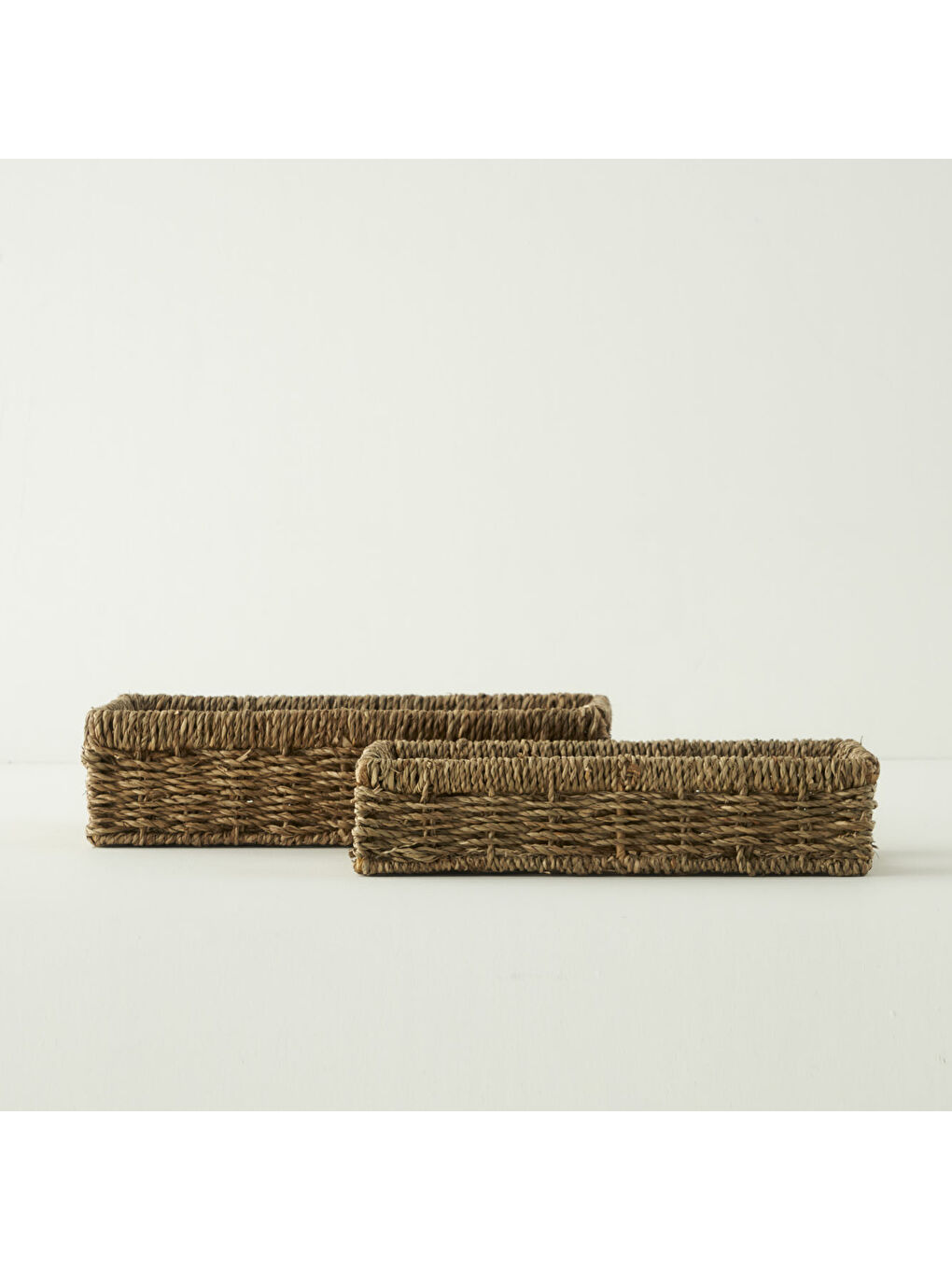 Bej Nira Hasır Sepet Naturel (32x21x7 cm)-3