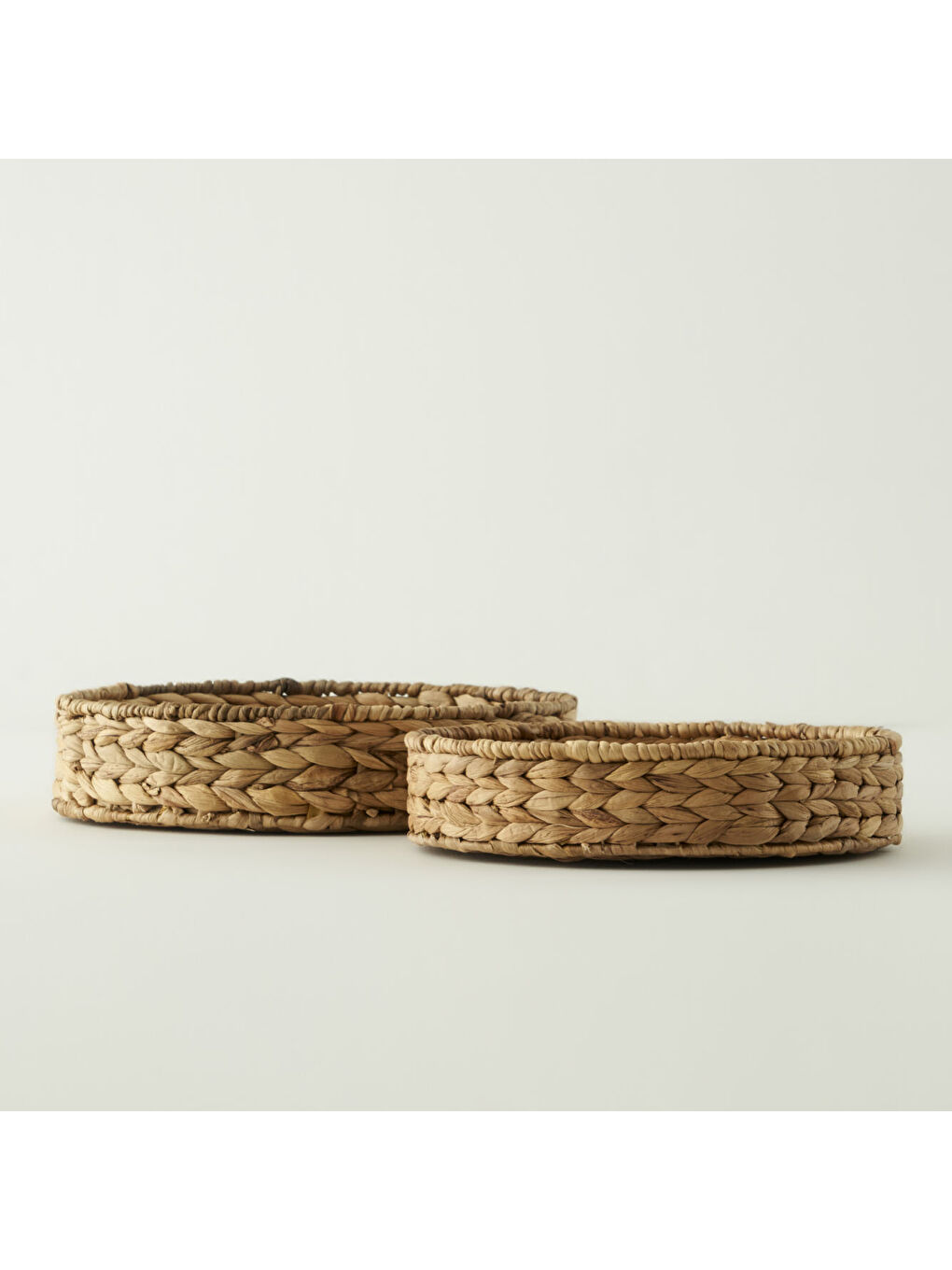 Bej Olden Su Sümbülü Dekoratif Tepsi Naturel (28x6 cm)-3