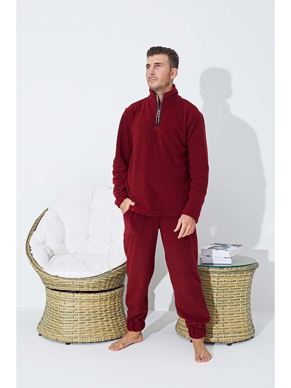 Bordo Polar Pijama Takim 8857 -2-1