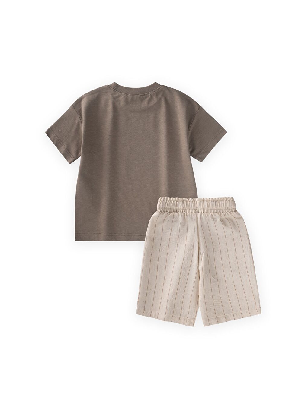 Bej Çizgili Kapri Takım 1-7 Yaş Vizon-1