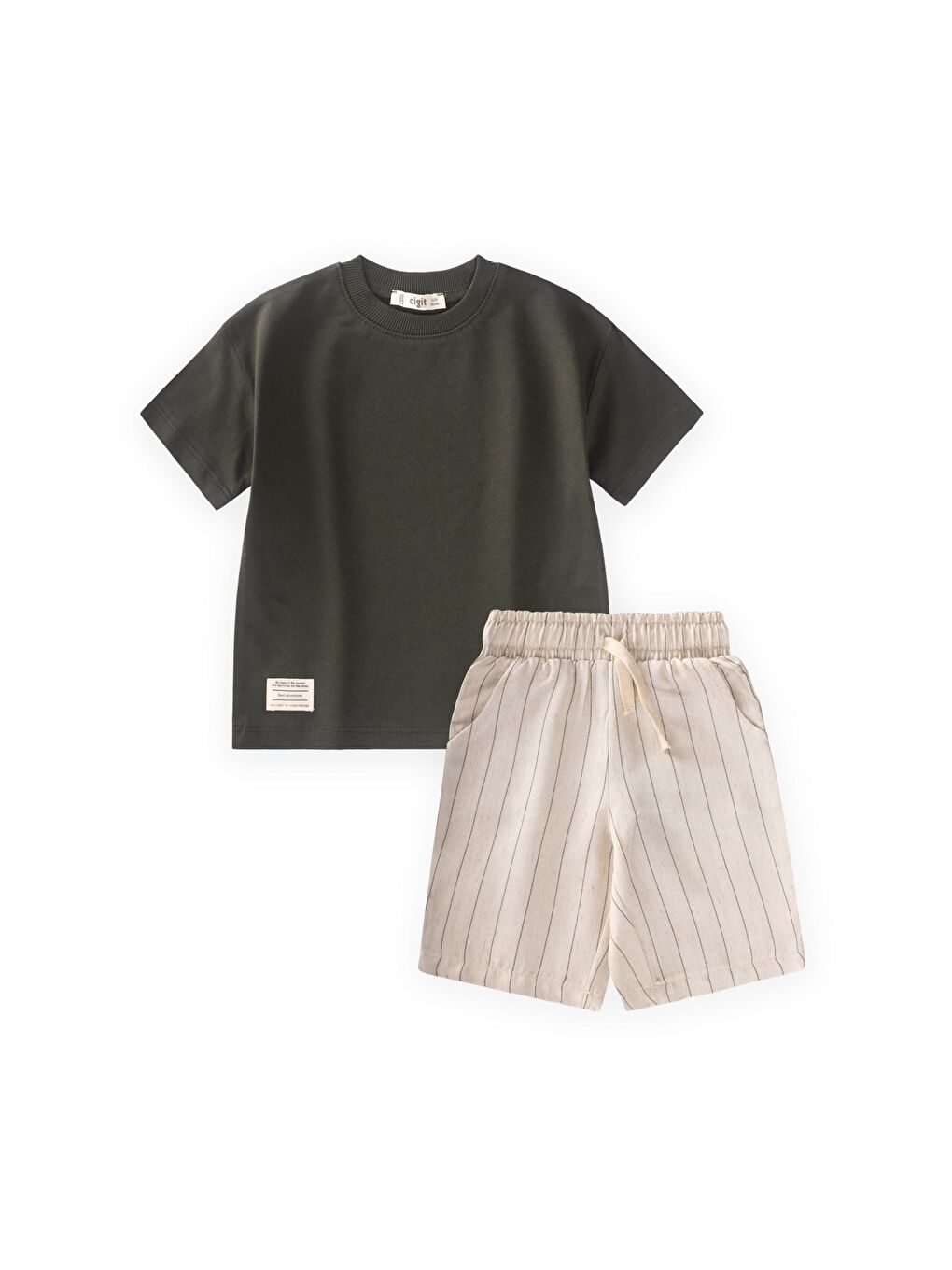 Çizgili Kapri Takım 1-7 Yaş Yeşil