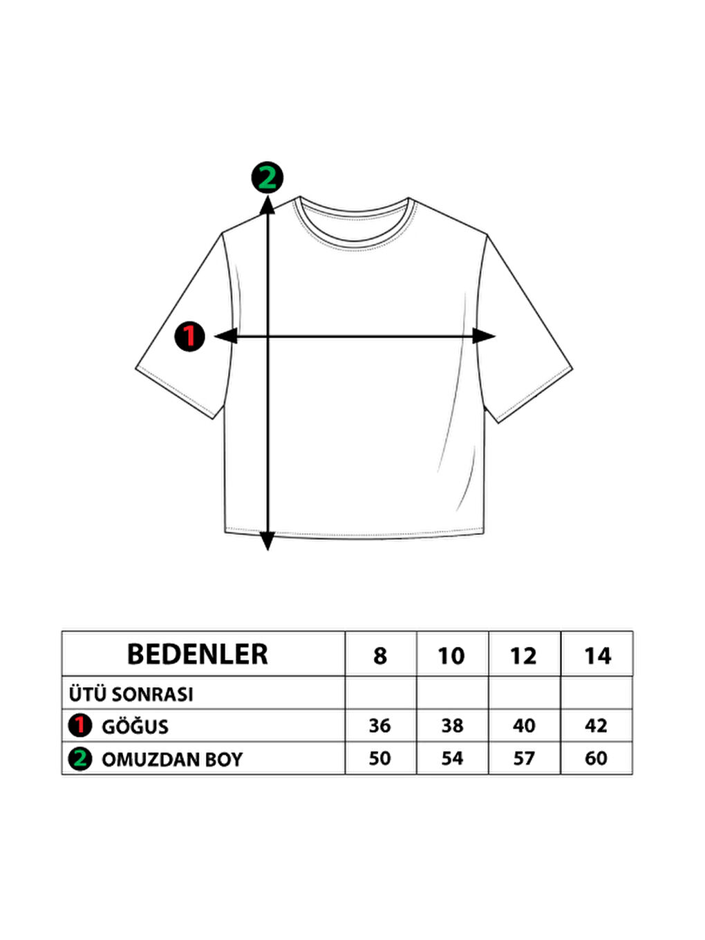 Yeşil Kız Çocuk Ayıcık Baskılı Tişört-1
