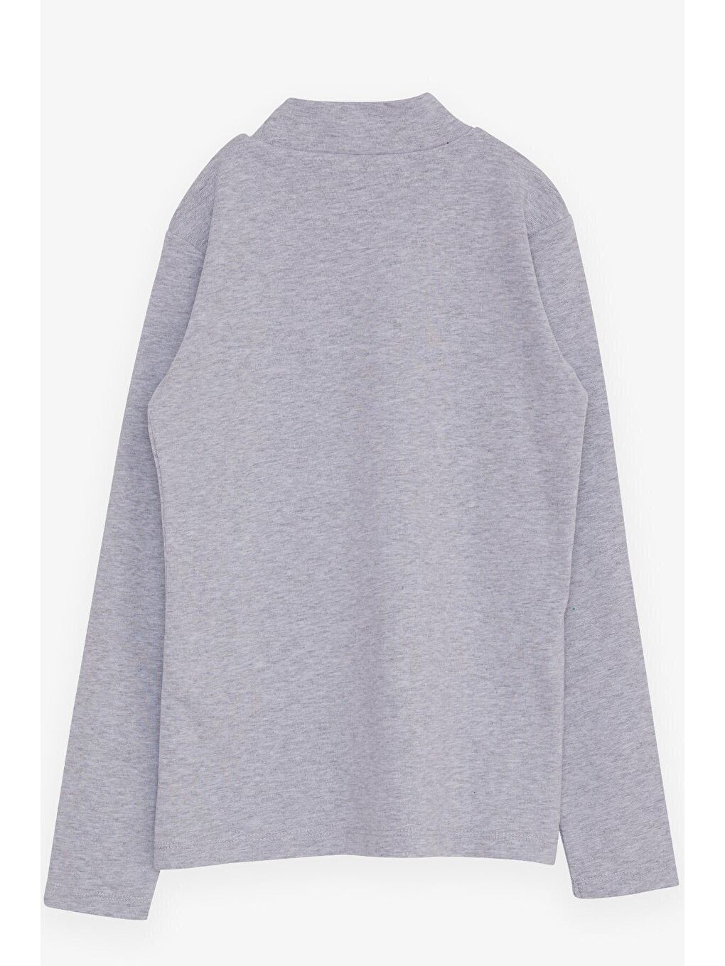 Kız Çocuk Uzun Kollu Tişört Basic Gri Melanj (9-12 Yaş)-4