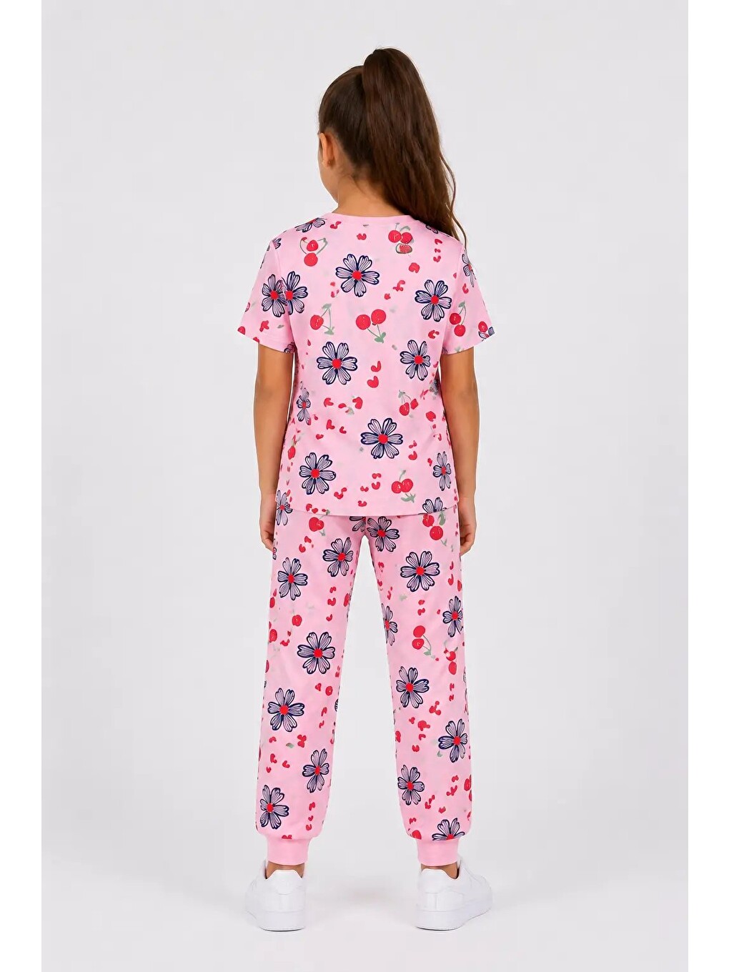 Pembe Desenli Kız Çocuk Pijama Takımı 91201-4