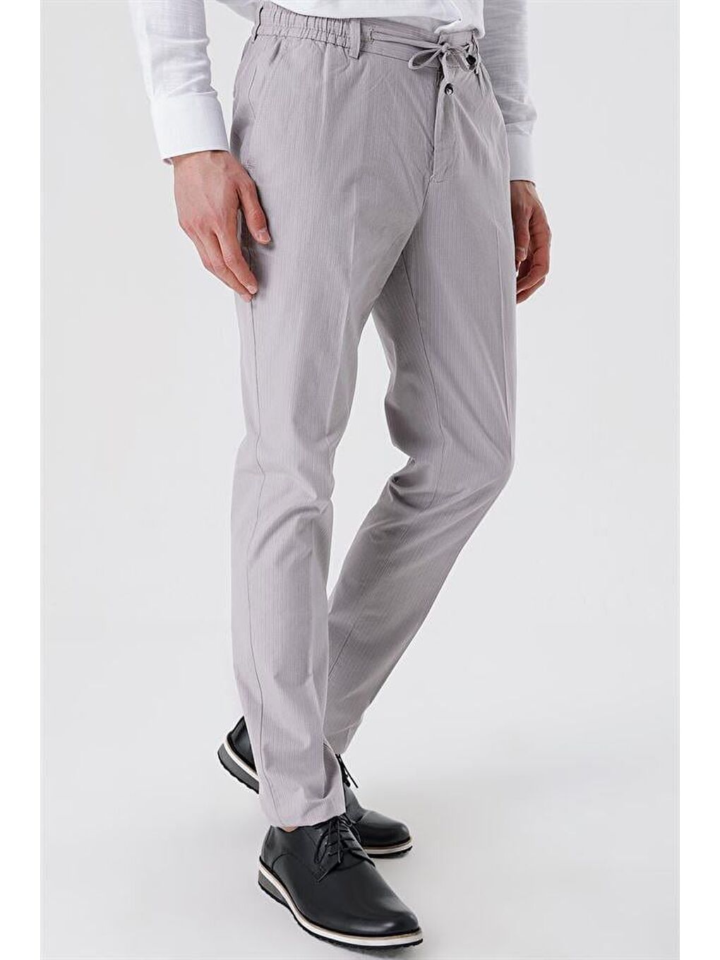 Gri Pamuklu 5 Cep Casual Slim Fit 5 Cep Erkek Pantolon 1003230107