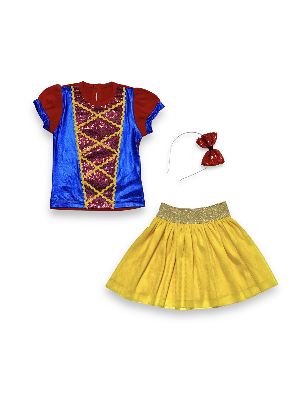 Mavi Tütü Etekli Pamuk Prenses Takım Mnk0530-3